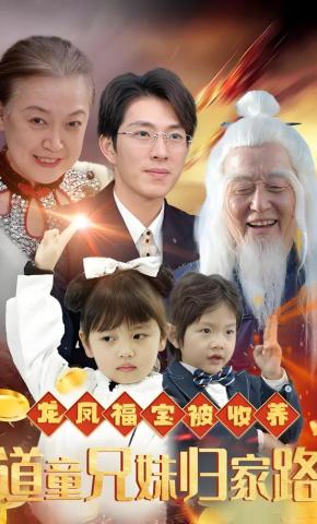 短剧《龙凤福宝被收养道童兄妹归家路》海报