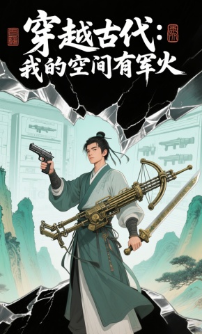 短剧《穿越古代：我的空间有军火》海报