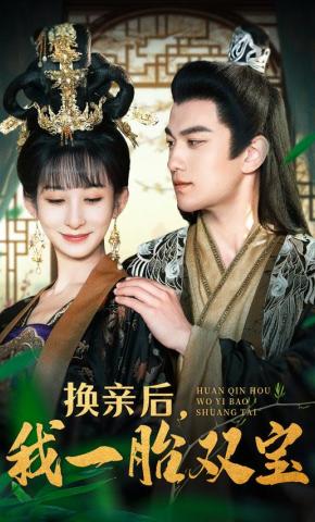 短剧《换亲后，我一胎双宝》海报