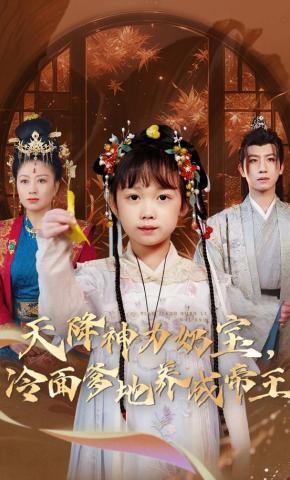 短剧《天降神力奶宝，冷面爹地养成帝王》海报