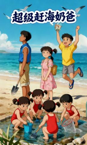 短剧《超级赶海奶爸》海报