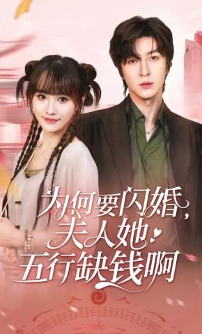 短剧《为何要闪婚，夫人她五行缺钱啊》海报