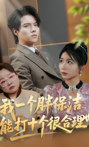 短剧《我一个胖保洁，能打十个很合理吧》海报