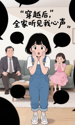 短剧《穿越后，全家听见我心声》海报