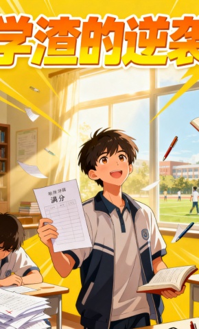 短剧《学渣的逆袭》海报