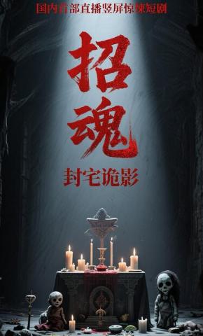 短剧招魂封宅诡影海报