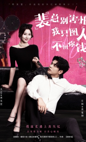 短剧《裴总别害怕，我只图人不图你钱》海报