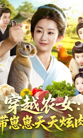 短剧《穿越农女：带崽崽天天炫肉》海报