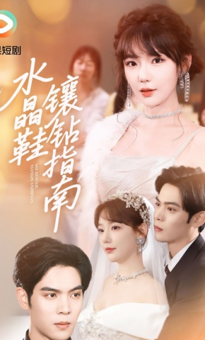 短剧水晶鞋镶钻指南海报