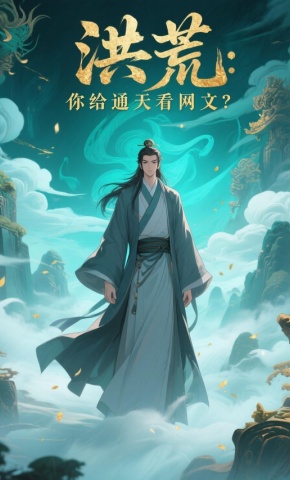 短剧《洪荒：你给通天看网文？》海报