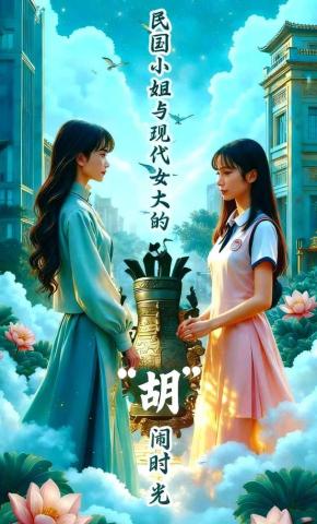 短剧《民国小姐与现代女大的胡闹时光》海报