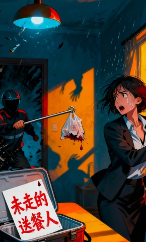 短剧《未走的送餐人》海报