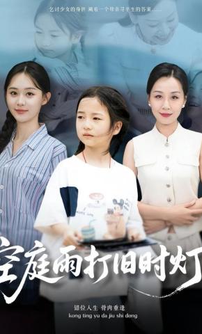 短剧《空庭雨打旧时灯》海报