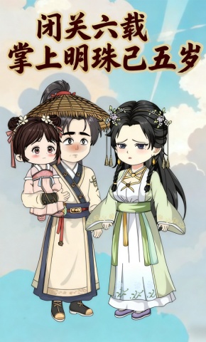 短剧《闭关六载，掌上明珠已五岁》海报