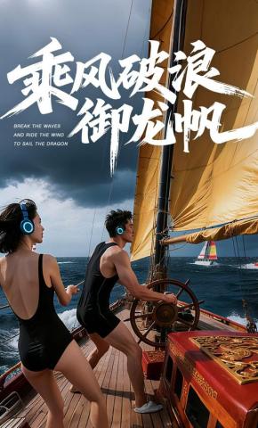 短剧《乘风破浪御龙帆》海报
