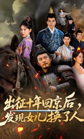 短剧《出征十年回京后，发现女儿换了人》海报