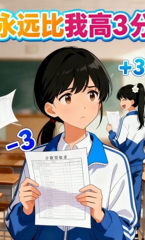 短剧《永远比我高3分》海报