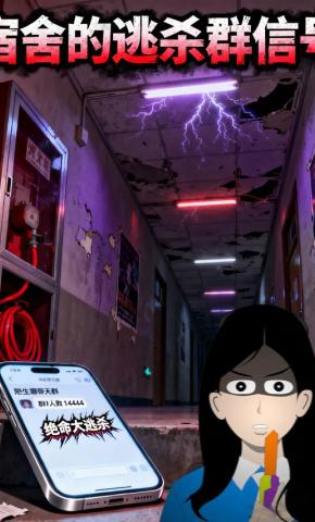 短剧《宿舍的逃杀群信号》海报