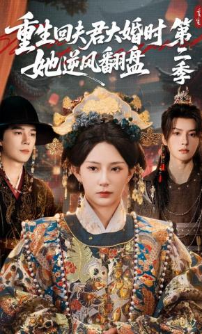 短剧《重生回夫君大婚时，她逆风翻盘第二季》海报