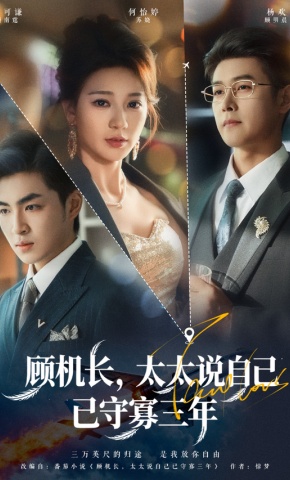 短剧《顾机长，太太说自己已守寡三年》海报