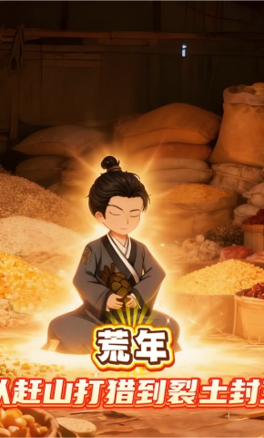 短剧《荒年：从赶山打猎到裂土封王》海报