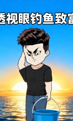 短剧《透视眼钓鱼致富》海报