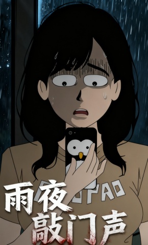 短剧《雨夜敲门声》海报