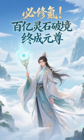 短剧《必修氪！百亿灵石破境，终成元尊》海报
