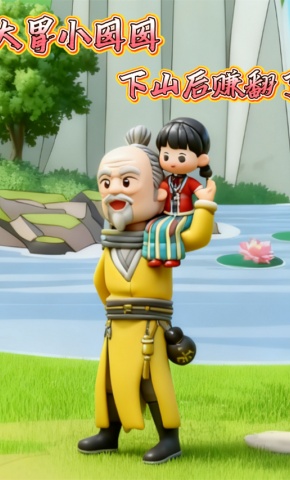 短剧《大胃小囡囡下山后赚翻了》海报