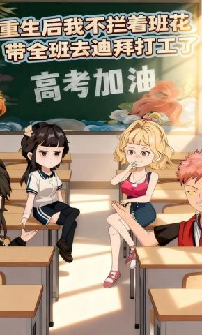 短剧《重生后我不拦着班花带全班去迪拜打工了》海报