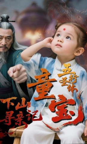 短剧《五行圣体童宝下山寻亲记》海报