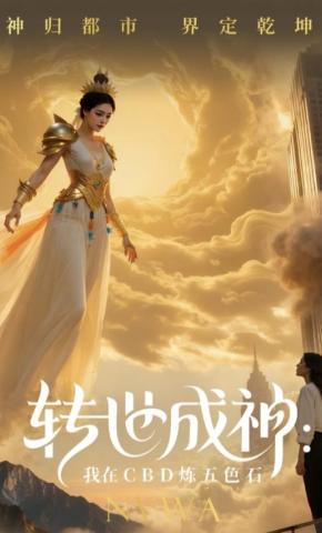 短剧《转世成神：我在CBD炼五色石》海报