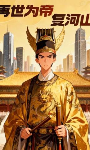 短剧《再世为帝复河山》海报