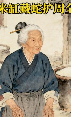 短剧《米缸藏蛇护周全》海报