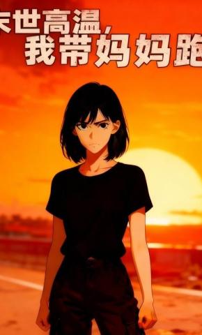 短剧《末世高温，我带妈妈跑》海报