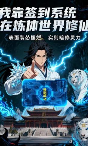 短剧《我靠签到系统在炼体世界修仙》海报