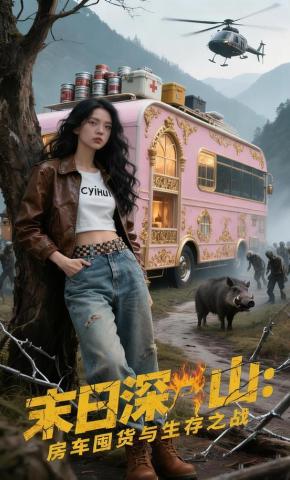 短剧《末日深山：房车囤货与生存之战》海报