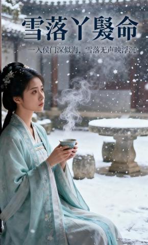 短剧《雪落丫鬟命》海报