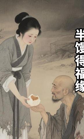 短剧《半馒得福缘》海报