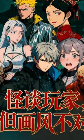 短剧《怪谈玩家，但画风不对》海报
