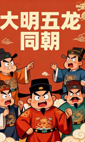 短剧《大明五龙同朝》海报