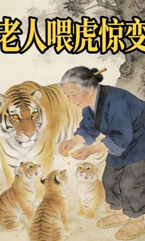 短剧《老人喂虎惊变》海报