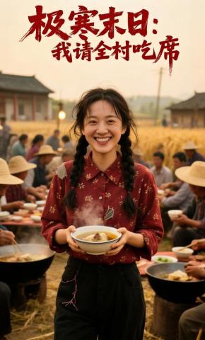 短剧《极寒末日：我请全村吃席》海报