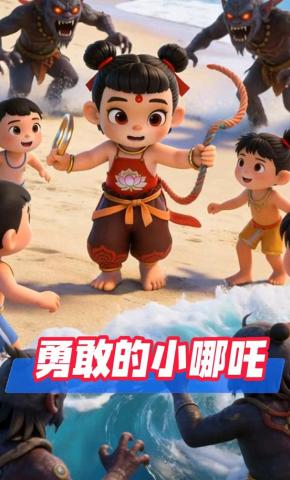 短剧《勇敢的小哪吒》海报