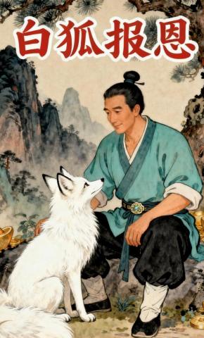 短剧《白狐报恩》海报