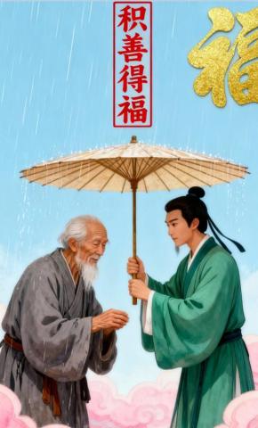 短剧《积善得福》海报