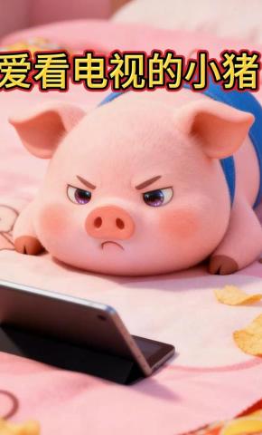 短剧《爱看电视的小猪》海报
