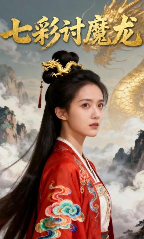 短剧《七彩讨魔龙》海报