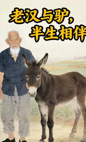 短剧《老汉与驴，半生相伴》海报
