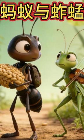 短剧《蚂蚁与蚱蜢》海报